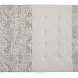 Testiera Letto Damasco 180x8x100 cm Poliestere Lino e Playwood
