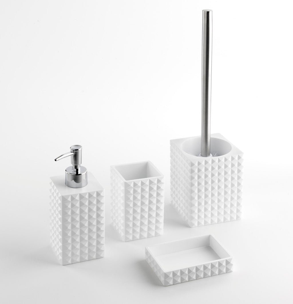 TFT Resin Naama White & Bamboo 4-Pc Bath Set