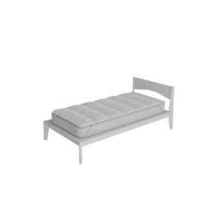 Topper Trapuntato Imbottito con Elastici in Microfibra Bianco Varie Misure