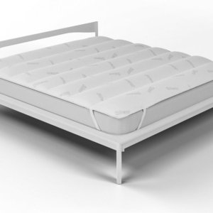 Topper Trapuntato Imbottito con Elastici Silver Bianco Varie Misure