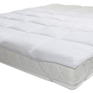 Topper Trapuntato Imbottito con Elastici Trapuntato Basic Bianco Varie Misure