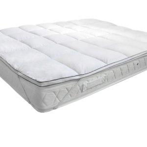 Topper Trapuntato Imbottito con Elastici Trapuntato Fancy Bianco Varie Misure