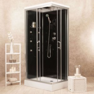 Vorich Black Air Left Entry Multi-Function Whirlpool Shower
