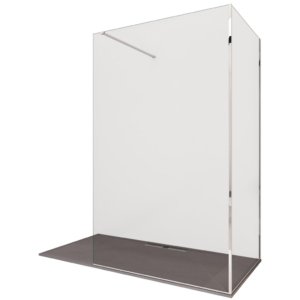 Walk-In Shower Enclosure 2-Sided 8mm Glass H195 Bonussi Aurore Sizes