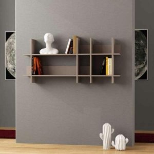 Wall Shelf - 150x22x70cm - MDF Beads Light Mocha